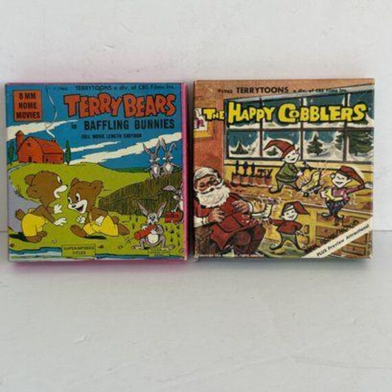 Vintage Terrytoons 8mm Movie Reels - Set of 2 in Original Boxes