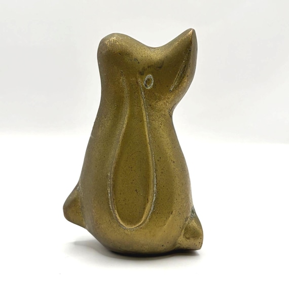 Leonard Silver Mfg. Co. Solid Brass Hound Dog Figurine