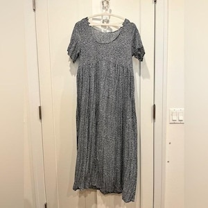 blue dress for baby girl Vintage 90s Boho Earth Tone Floral Babydoll Dress