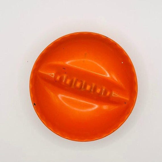 Vintage Anholt Mid Century Modern Ashtray Orange Melamine Plastic