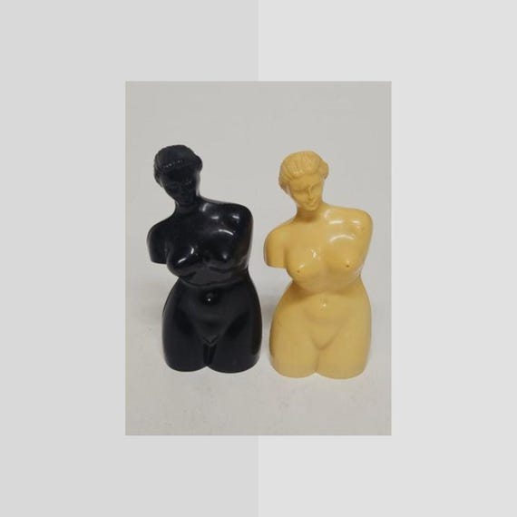Vintage 1940s Venus de Milo Celluloid Salt and Pepper Shakers