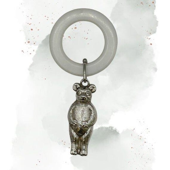 Vintage Silver Plated Bear Rattle