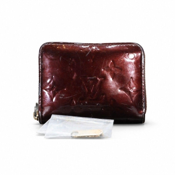 Louis Vuitton Monogram Vernis Mini Zippy Wallet Amarante Patent Leather