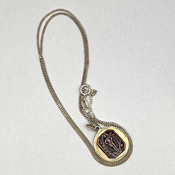Vintage Seattle Girls Athletic League Medal 12K Gold Filled Sterling Chain Charm