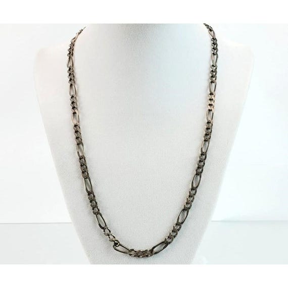 Sterling Silver 925 Italy Figaro Chain Necklace 20" 23.31g