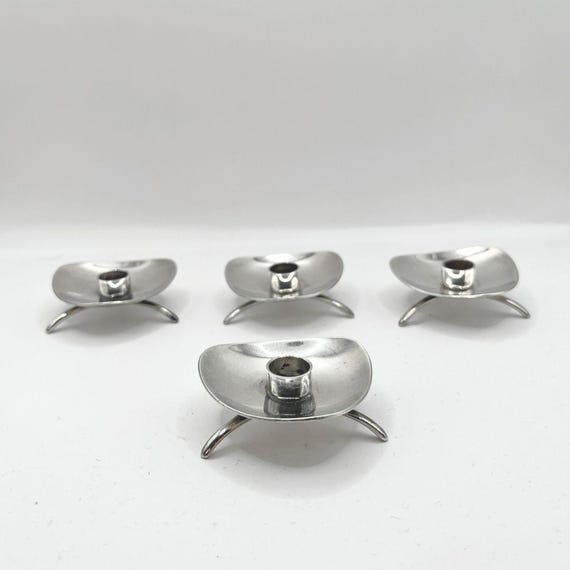 Vintage Carl Cohr for Atla Danish Modern Candle Holders - Set of 4