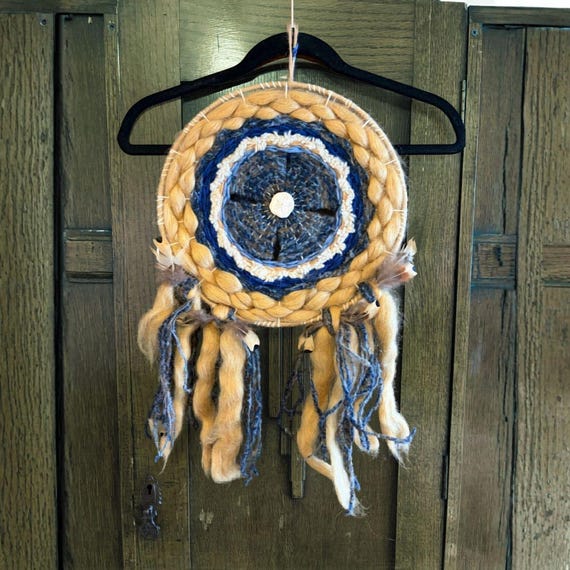 Vintage Woven Wool Mandala Dream Catcher