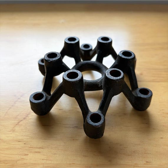 Vintage Hallmark Cast Iron Spider Starburst Candle Holder