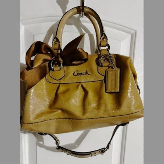 Vintage Coach Patent Leather Satchel Handbag