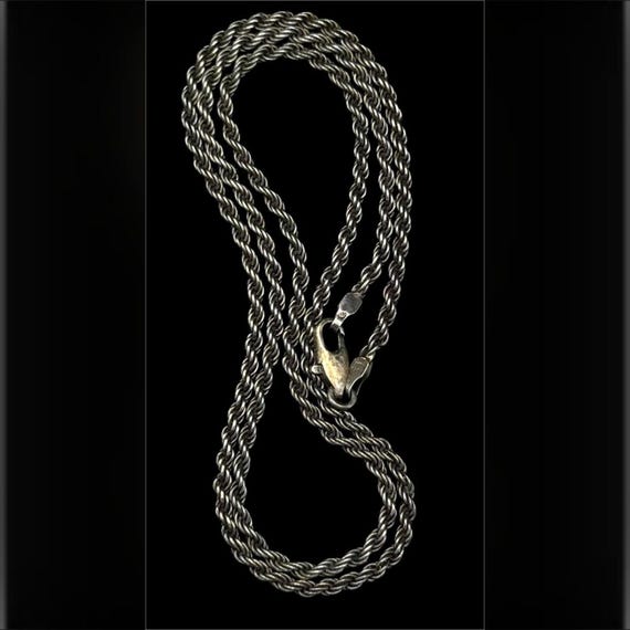 Sterling Silver 925 Italy Rope Chain Necklace 20"