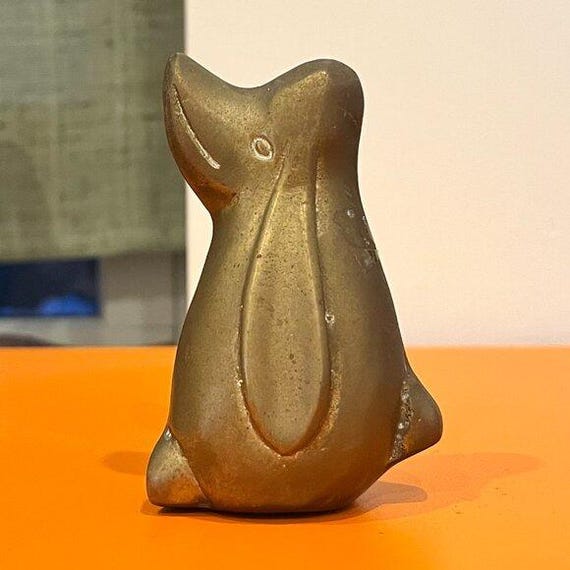 Vintage Leonard Silver Brass Dog Figurine