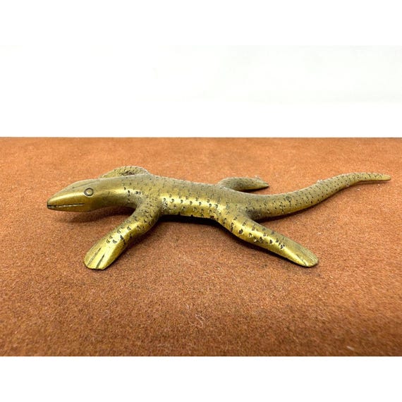 Vintage Brass Lizard Figurine