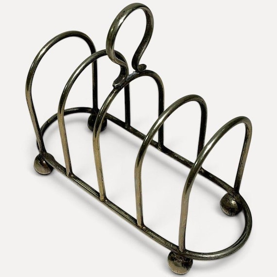 Vintage Mid-Century Silver-Plated Toast Rack