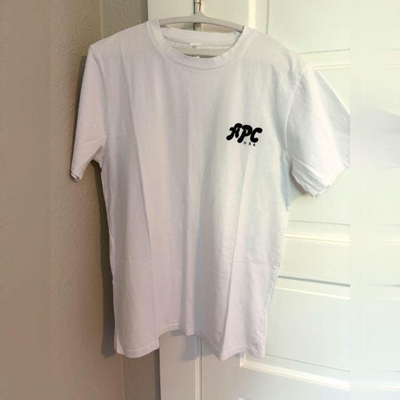 A.P.C. USA Logo T-Shirt White Fall 2018 Capsule Men's Small