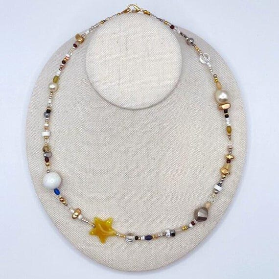 Handmade Vintage and New Beaded Necklace