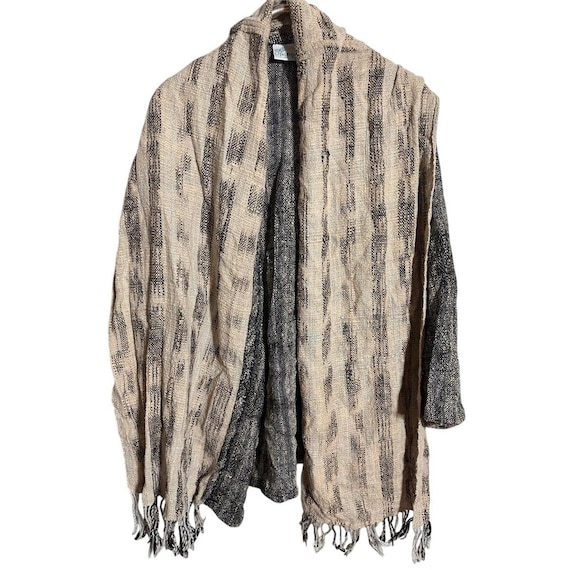 Santa Fe Hemp Shawl Collar Open Front Jacket Size M