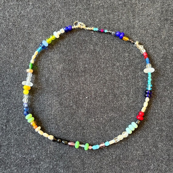Handmade Multicolor  Mixed Bead Necklace
