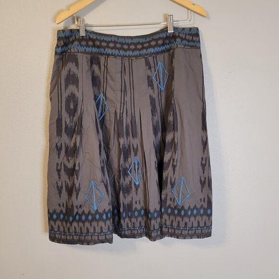 Esprit Gray and Blue Mini Skirt Vintage 90s