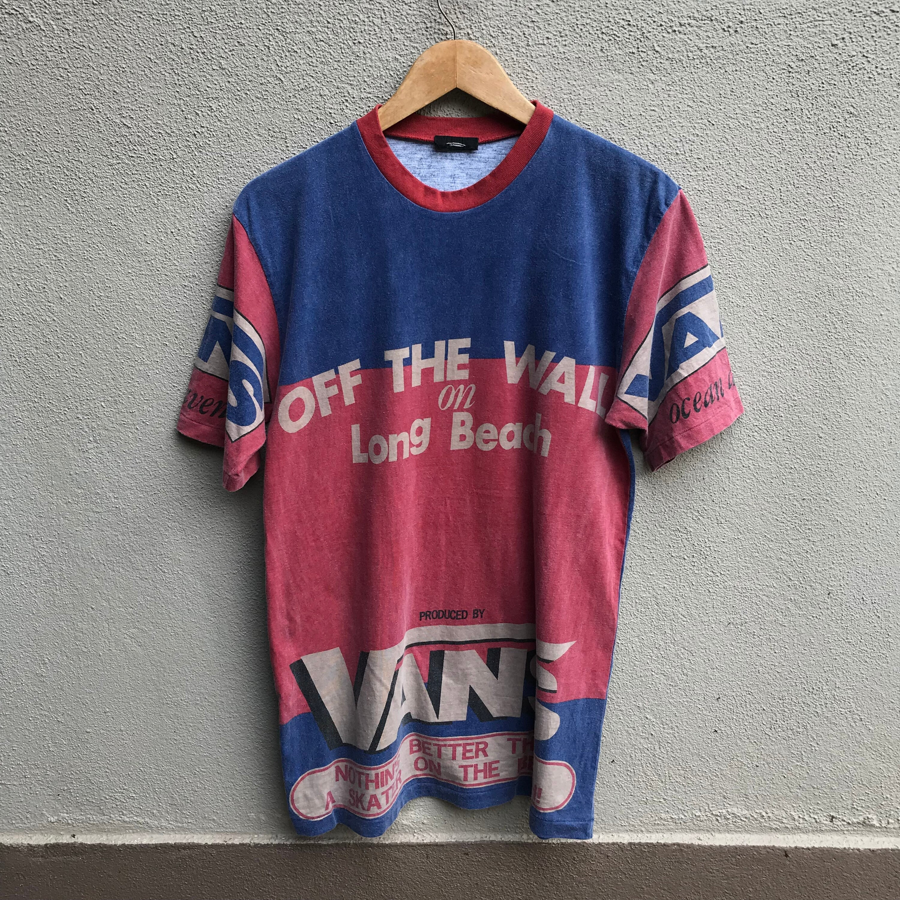 Vintage 90s VANS Usa All Over Print Tee Surf Skate - Etsy