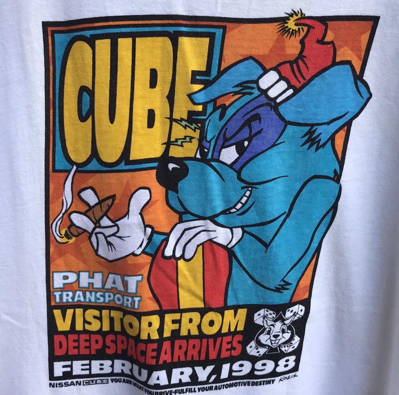 Vintage 90s NISSAN CUBE Poster by Frank Kozik Tee / Graphic Art 