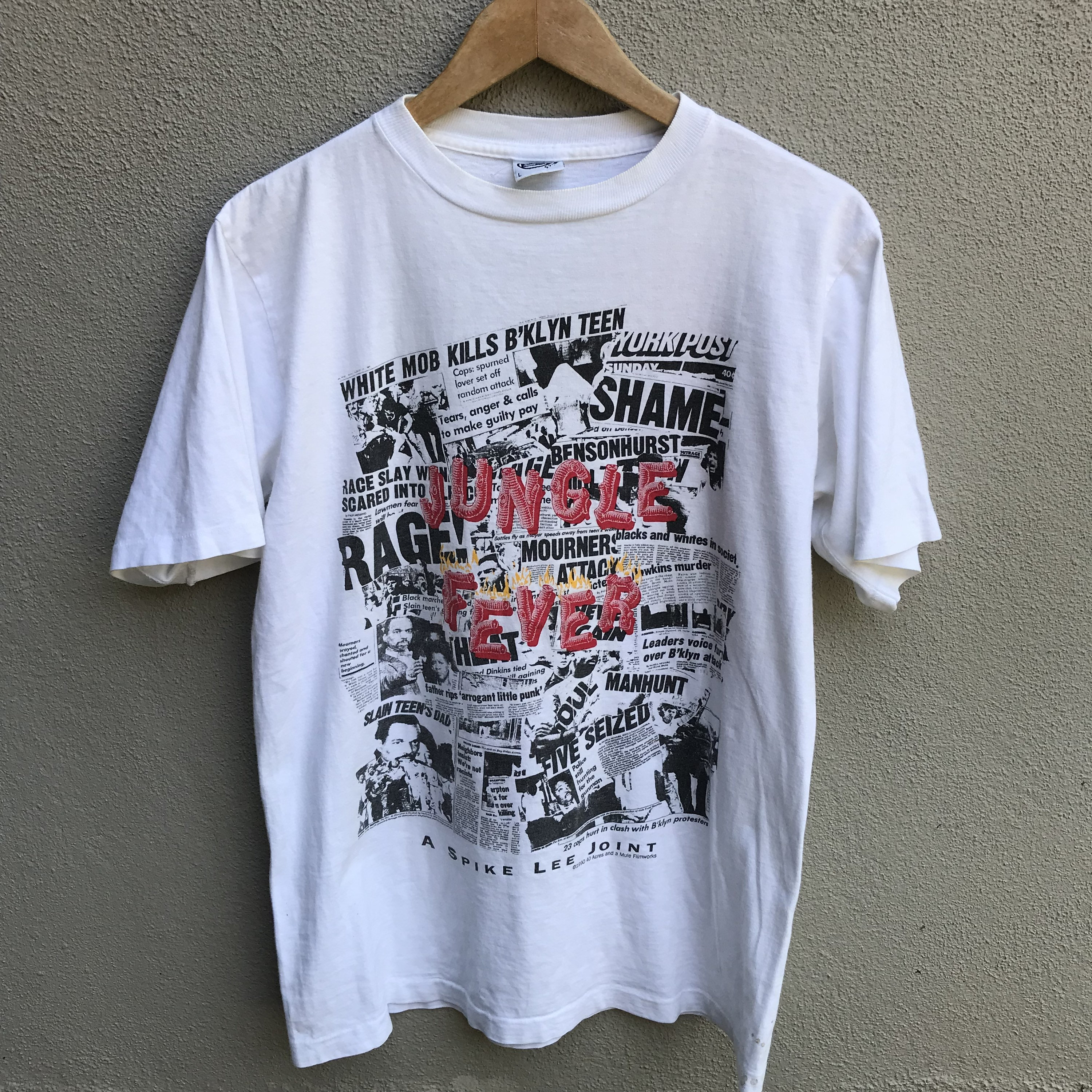 T-shirt Vintage Spike Lee "Jungle Fever" - Taille S - Blanc - Neuf Sans étiquettes