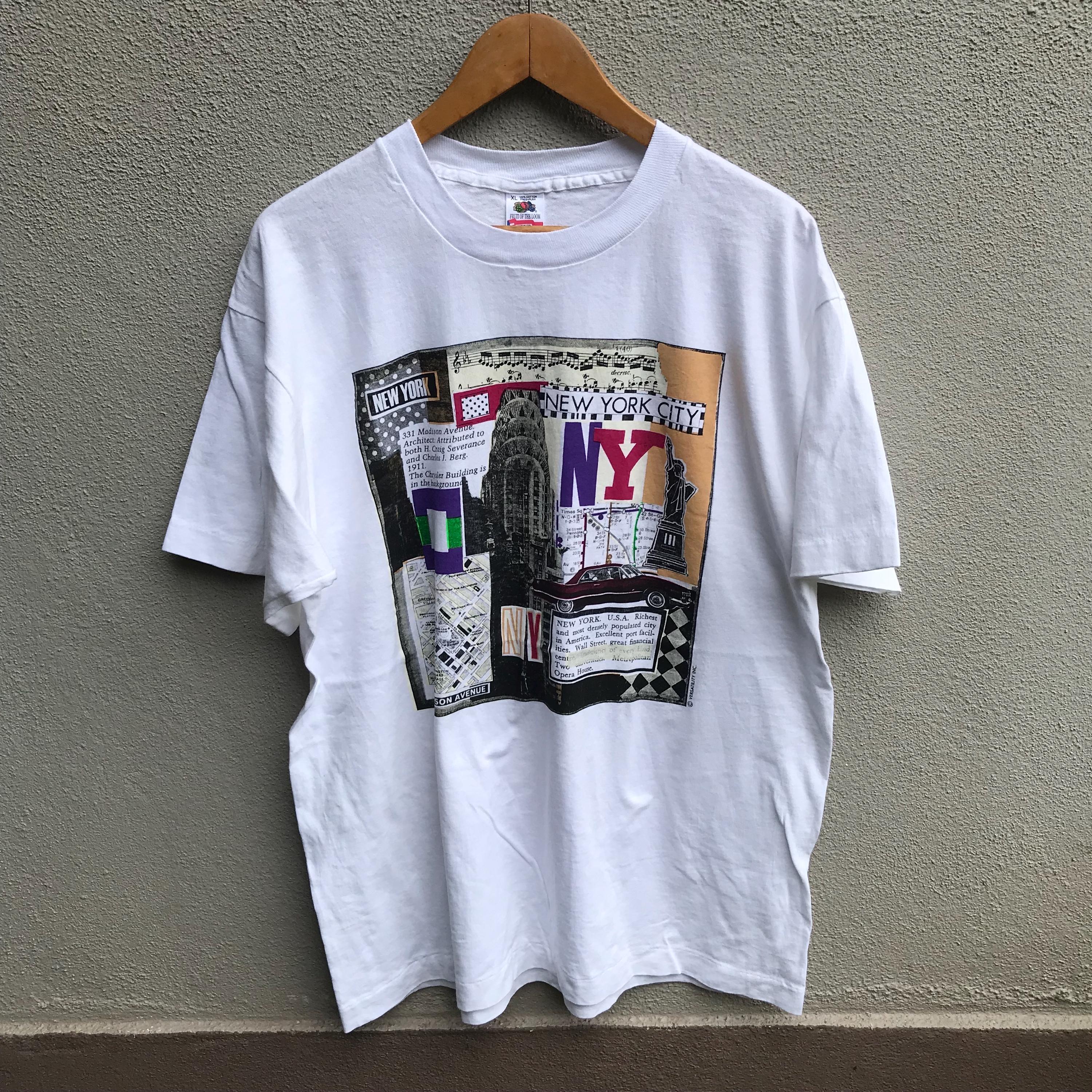 ヴィンテージ 90年代 ニューヨーク シティ アート Tシャツ / 超高層 
