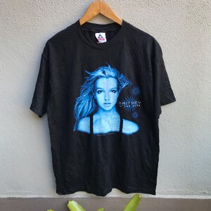 Britney Spears プリントTシャツ ブラック　ポップス　HIPHOP Vintage 00s BRITNEY SPEARS Black Rap Tees Hip Hop Britney