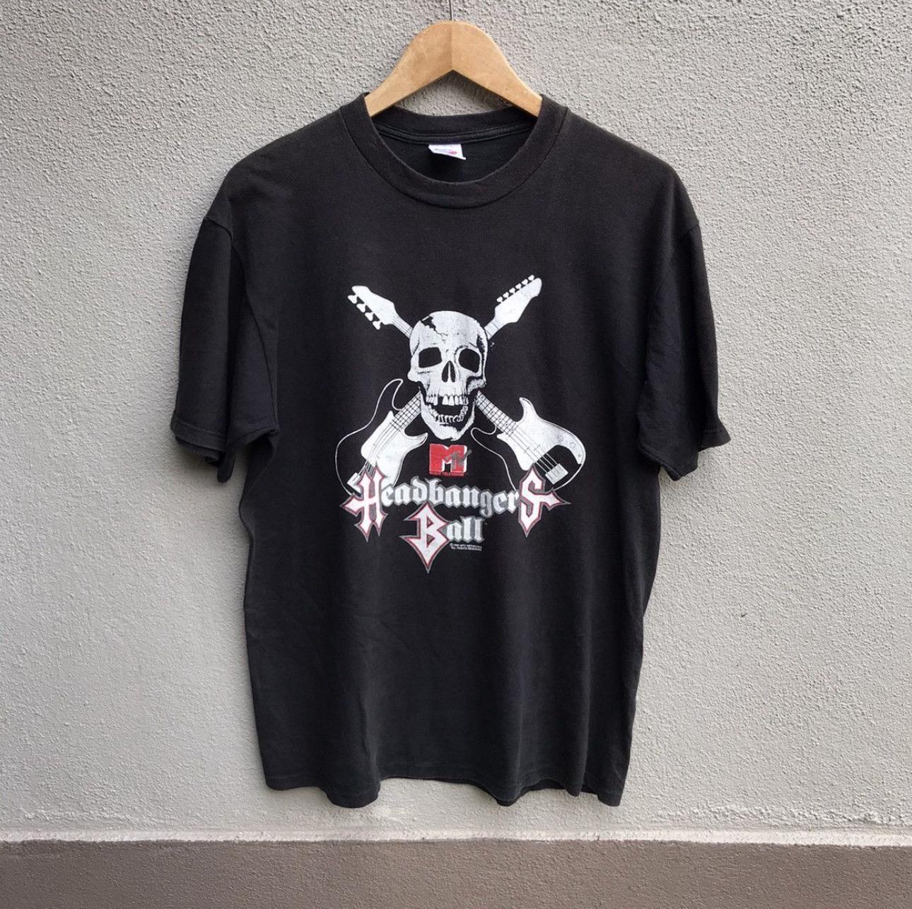 ヴィンテージ レア 90年代 HEADBANGERS BALL MTV Tシャツ / 音楽番組 