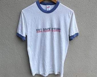 Vintage 90s KILL ROCK STARS record label tee / Bikini Kill / Unwound band / indie rock / vintage band