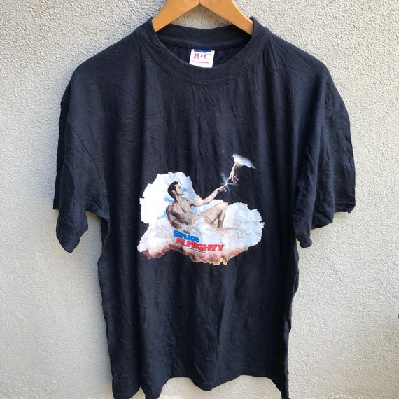 ヴィンテージ　ブルースオールマイティ　ジムキャリー　ムービー　古着　Tシャツ　黒 ヴィンテージ ブルースオールマイティ ジムキャリー ムービー