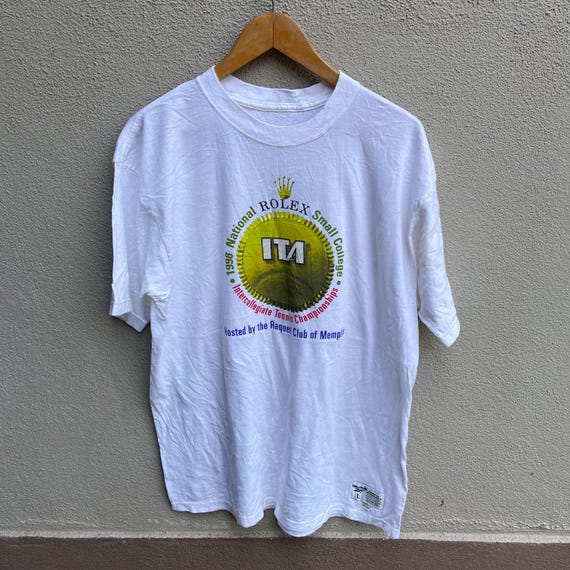Vintage 90s ROLEX Intercollegiate Tennis Championships Tee Reebok