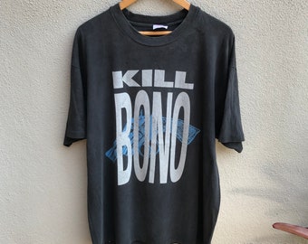Vintage rare 90s KILL BONO Negativland band tee / rock shirt / distressed style / Extra Large