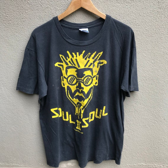 Vintage Rare 80s SOUL 2 SOUL Rap Tee / Hiphop Funk / Jazzie B