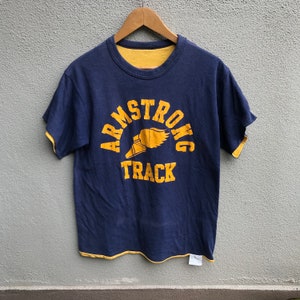 Vintage 80s AMSTRONG TRACK field tee marathon