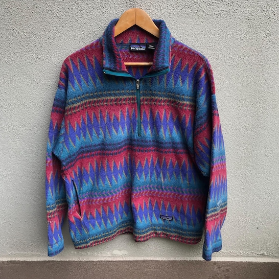 Vintage 90s PATAGONIA Aztec Fleece Navajo / Native Style
