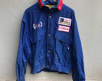 Vintage WILLIAMS Canon F1 racing team jacket / formula one / sports racing / Large