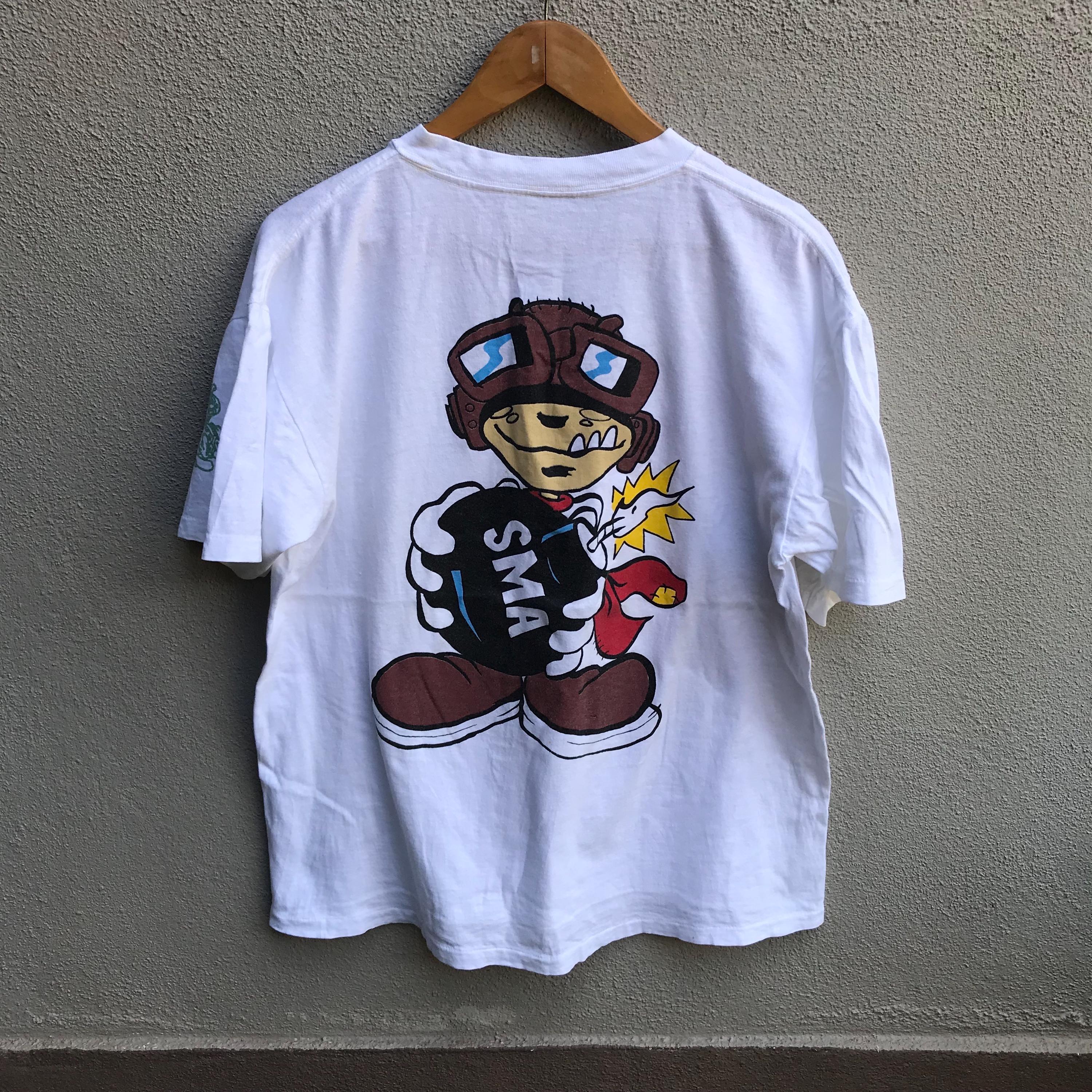 Vintage Rare 90s SANTA MONICA AIRLINES Skateboard Tee / Snowboards