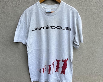 Camiseta vintage rara de los 90 de la banda JAMIROQUAI / synth pop / soul funk / acid jazz / banda vintage / Talla L