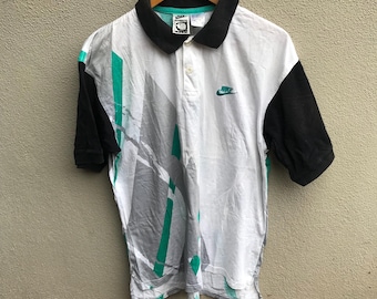 Polo da tennis vintage NIKE Challenge Court degli anni '90 / Andre Agassi