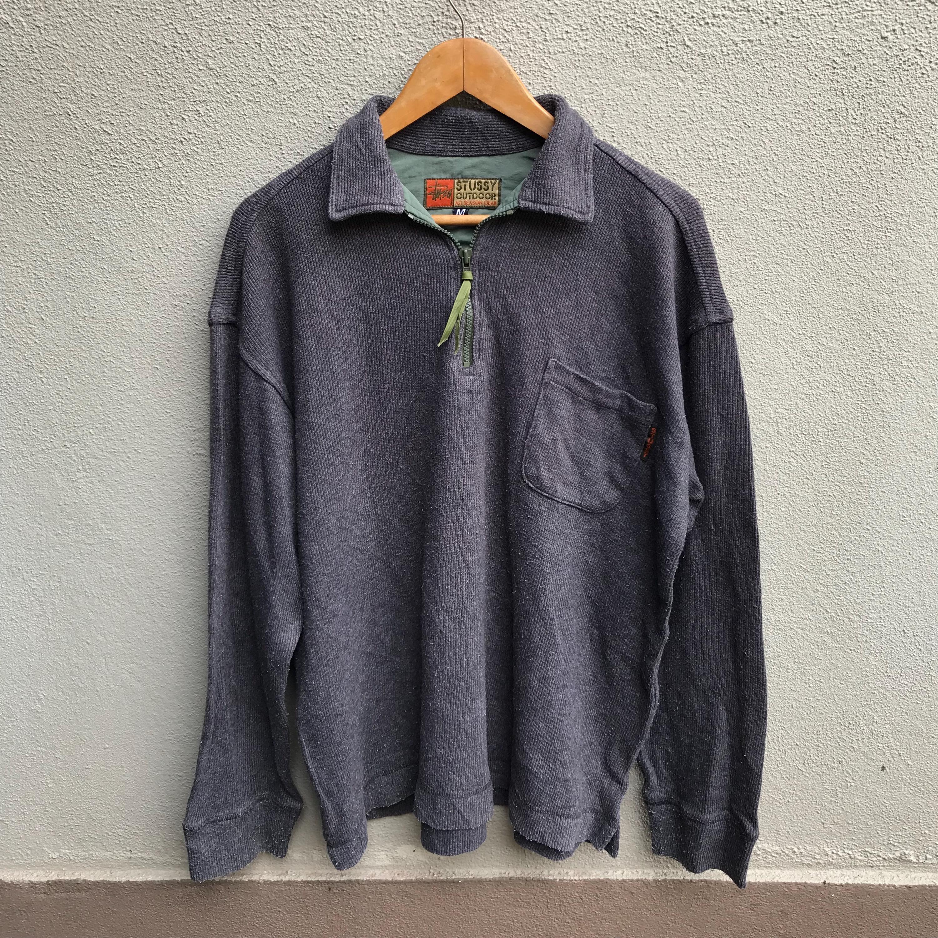 Vintage 90s STUSSY Usa Outdoor Gear Pullover Half Zipper - Etsy