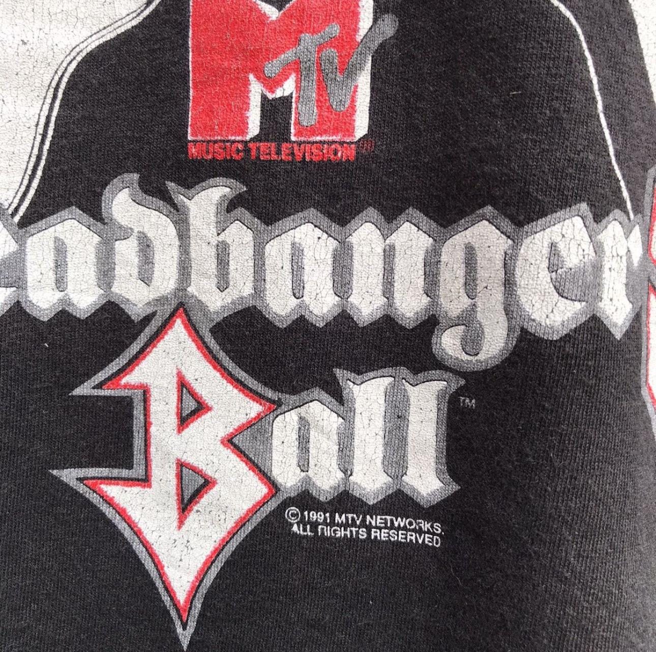 ヴィンテージ レア 90年代 HEADBANGERS BALL MTV Tシャツ / 音楽番組 