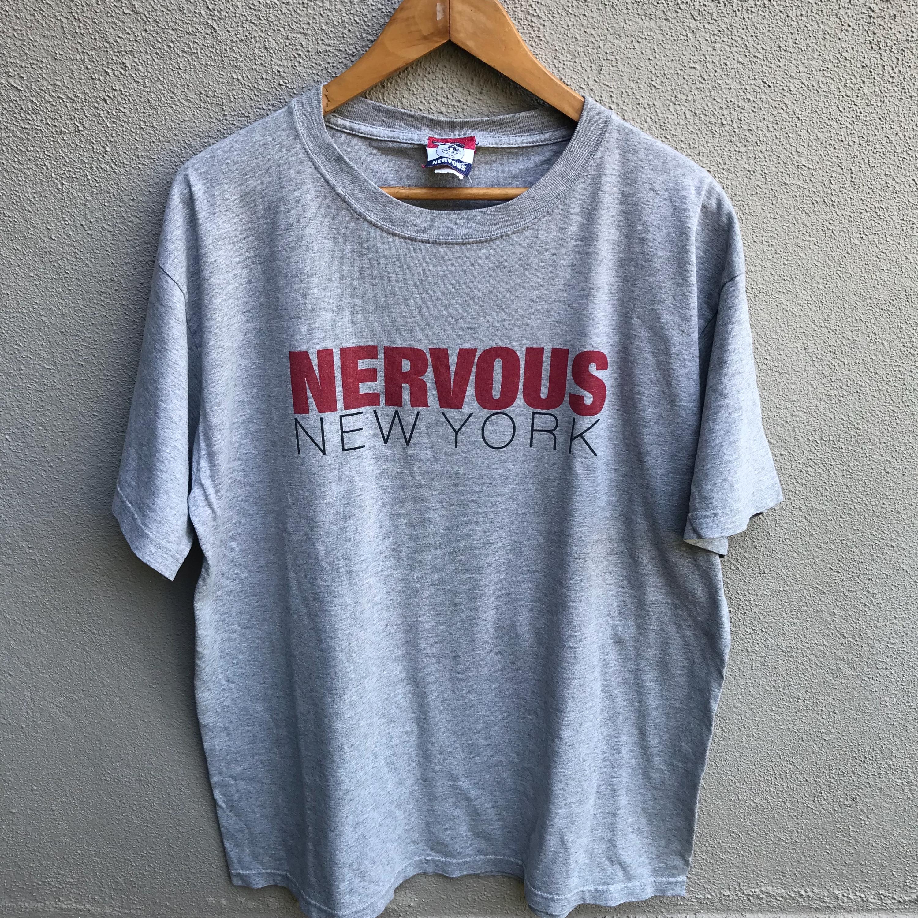 ヴィンテージ NERVOUS RECORDS ニューヨーク Tシャツ / DJ トランス 