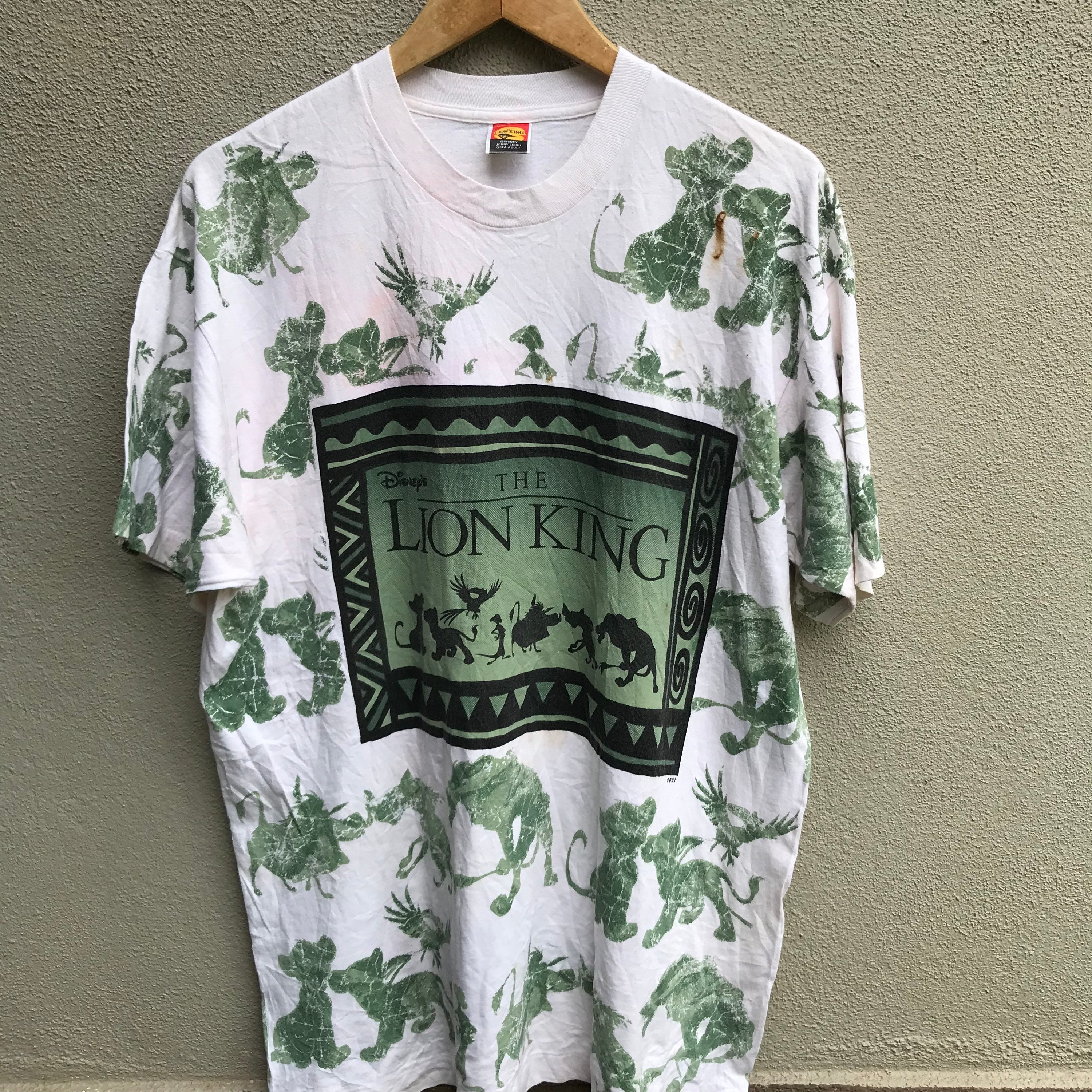 ヴィンテージ 90年代 ライオンキング 映画Tシャツ オールオーバー 