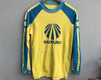 Motocross vintage SUZUKI racing team / sport vintage / maniche lunghe