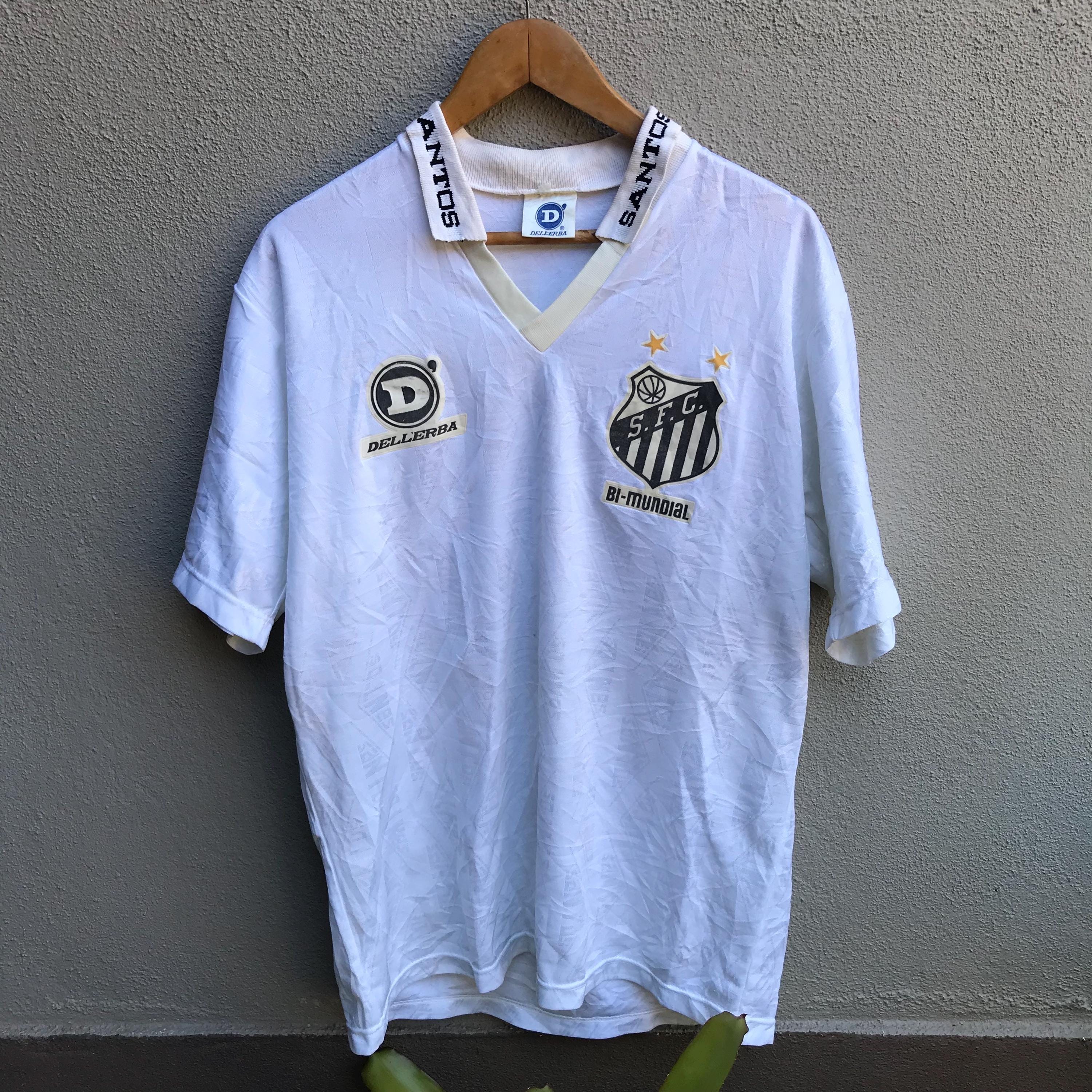 ウェア SANTOS FC  JERSEY 90S DELLERBA Early 90s Santos FC #10 Dell'erba Football Jersey – the