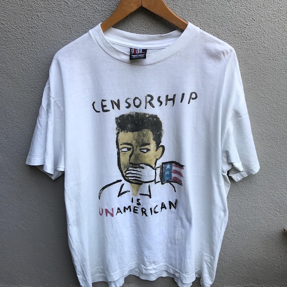 Vintage Rare 90s ROCK THE VOTE Mtv Censorship Rap Tee Hiphop 