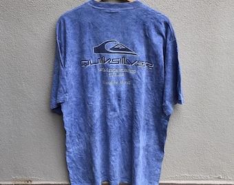 Vintage 90s QUIKSILVER usa biglogo honolulu hawaii tee / vintage surf / Extra Large
