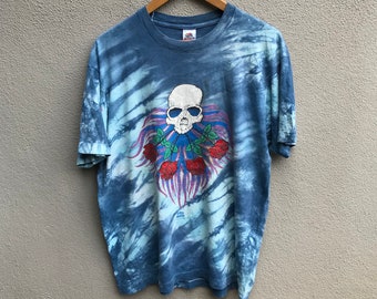 Vintage 90s RELIX MAGAZINE tee / grateful dead / vintage artwork / tie dye / Large