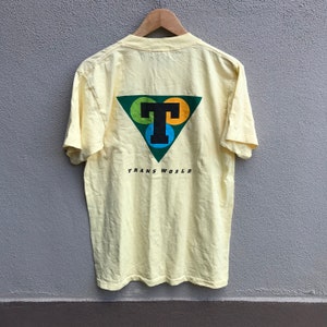 Maglietta vintage con skateboard TRANSWORLD e ganci per casetta per uccelli