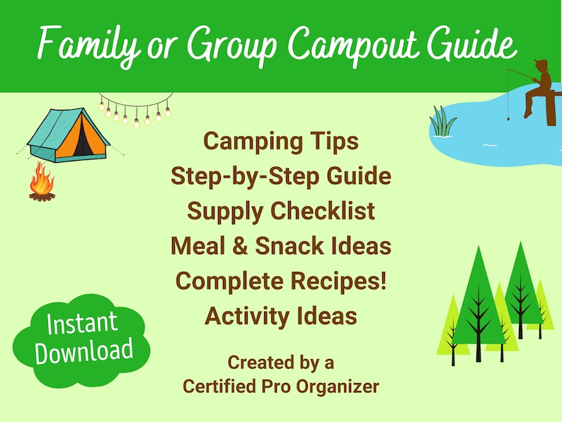 How to Plan a Family Campout How to Plan a Group Campout - Etsy